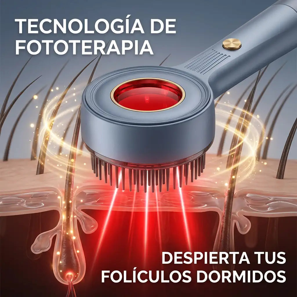 CapilarFix™ - Cepillo Masajeador Cabello Terapia Luz