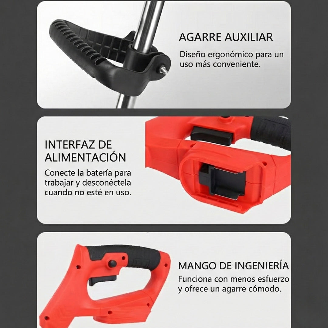 TurboTrim - Cortacésped Inalámbrico 48v (2 baterías)