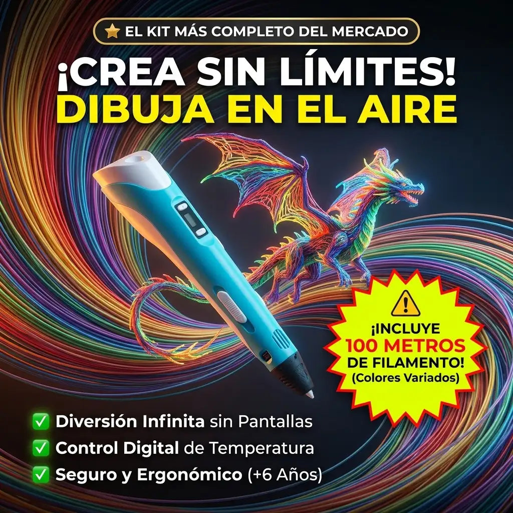 Magic 3D Pen™ - Lapiz 3D con 100 Metros filamentos