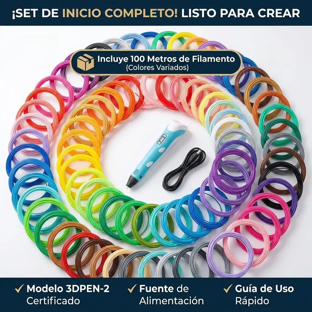Magic 3D Pen™ - Lapiz 3D con 100 Metros filamentos
