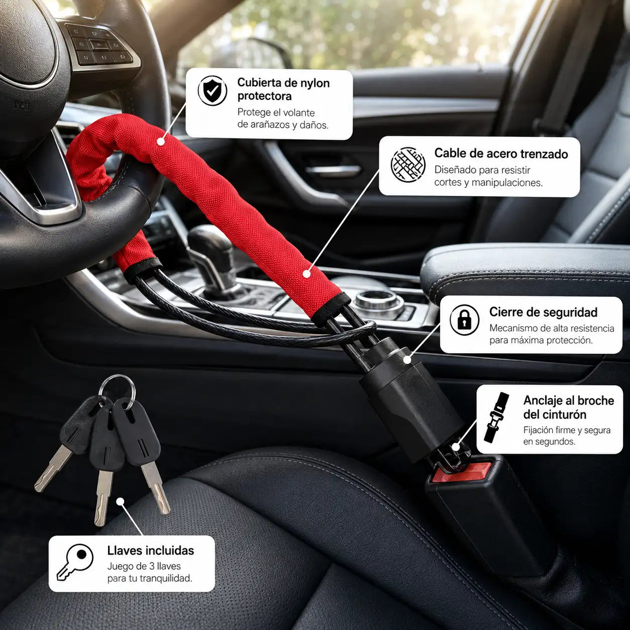 ArmorGrip™ - Traba Volante Al Cinturón De Seguridad