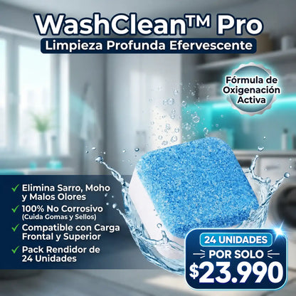 WashClean™ Pro - Pastillas Limpiadoras Para Lavadoras