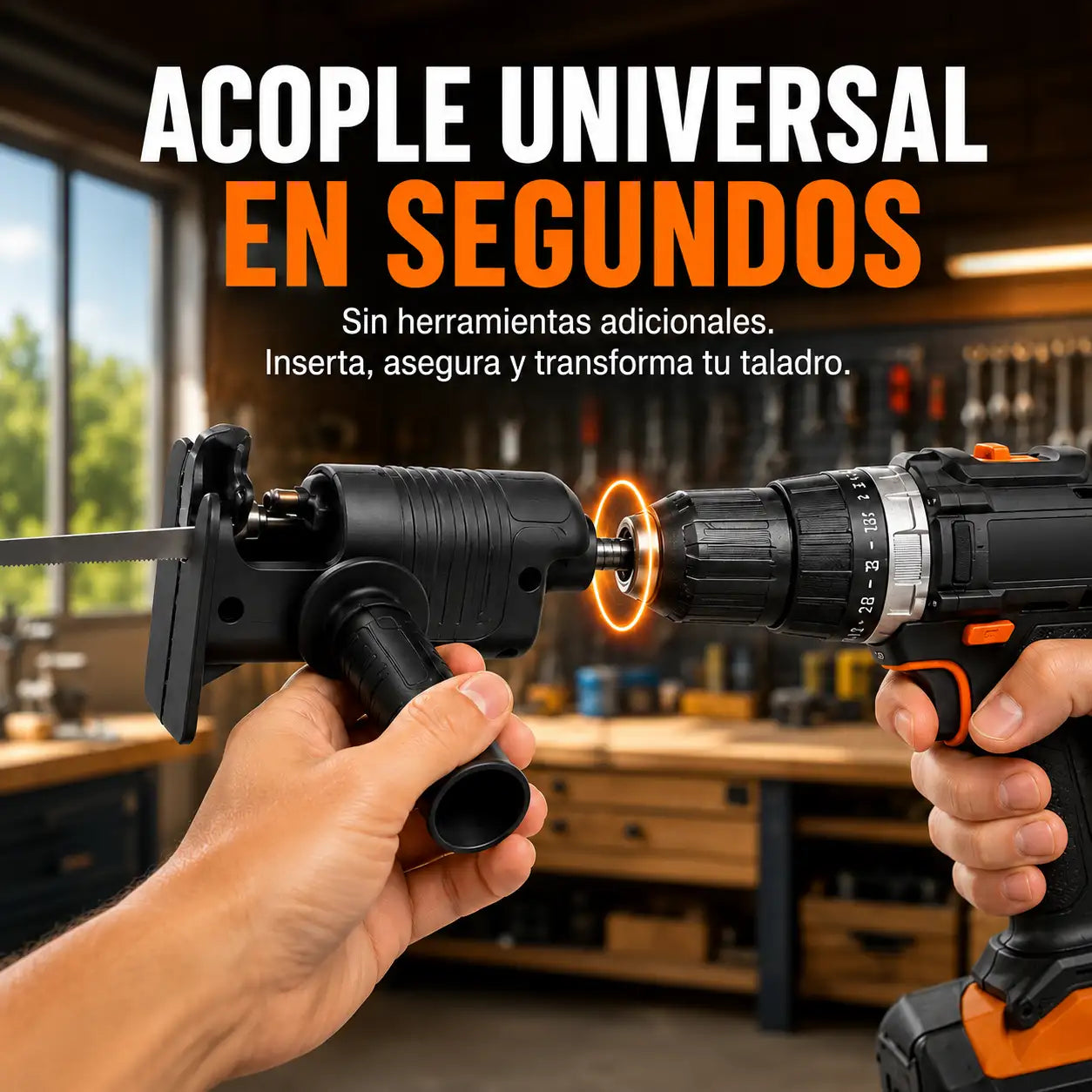 SawMaster™ Pro - Adaptador de sierra para taladro