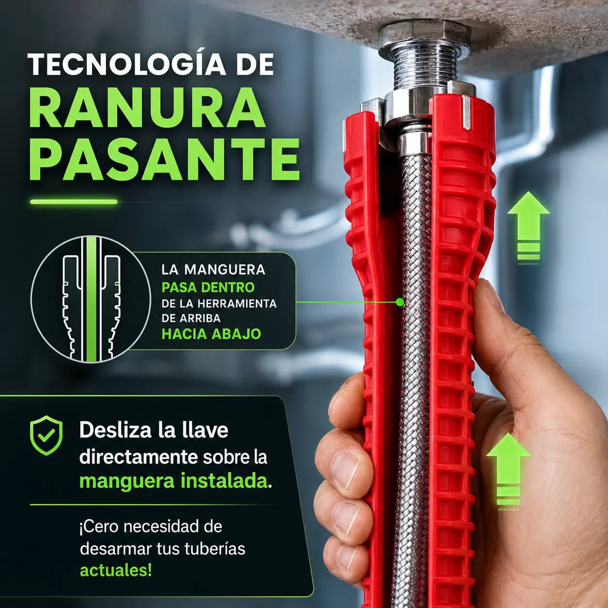 PlumbMax™ Pro - Llave Multifuncional de Gasfitería