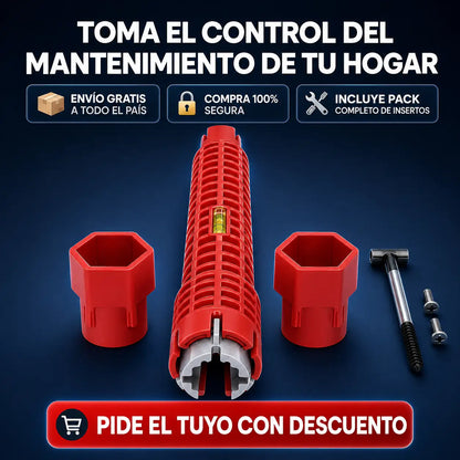 PlumbMax™ Pro - Llave Multifuncional de Gasfitería