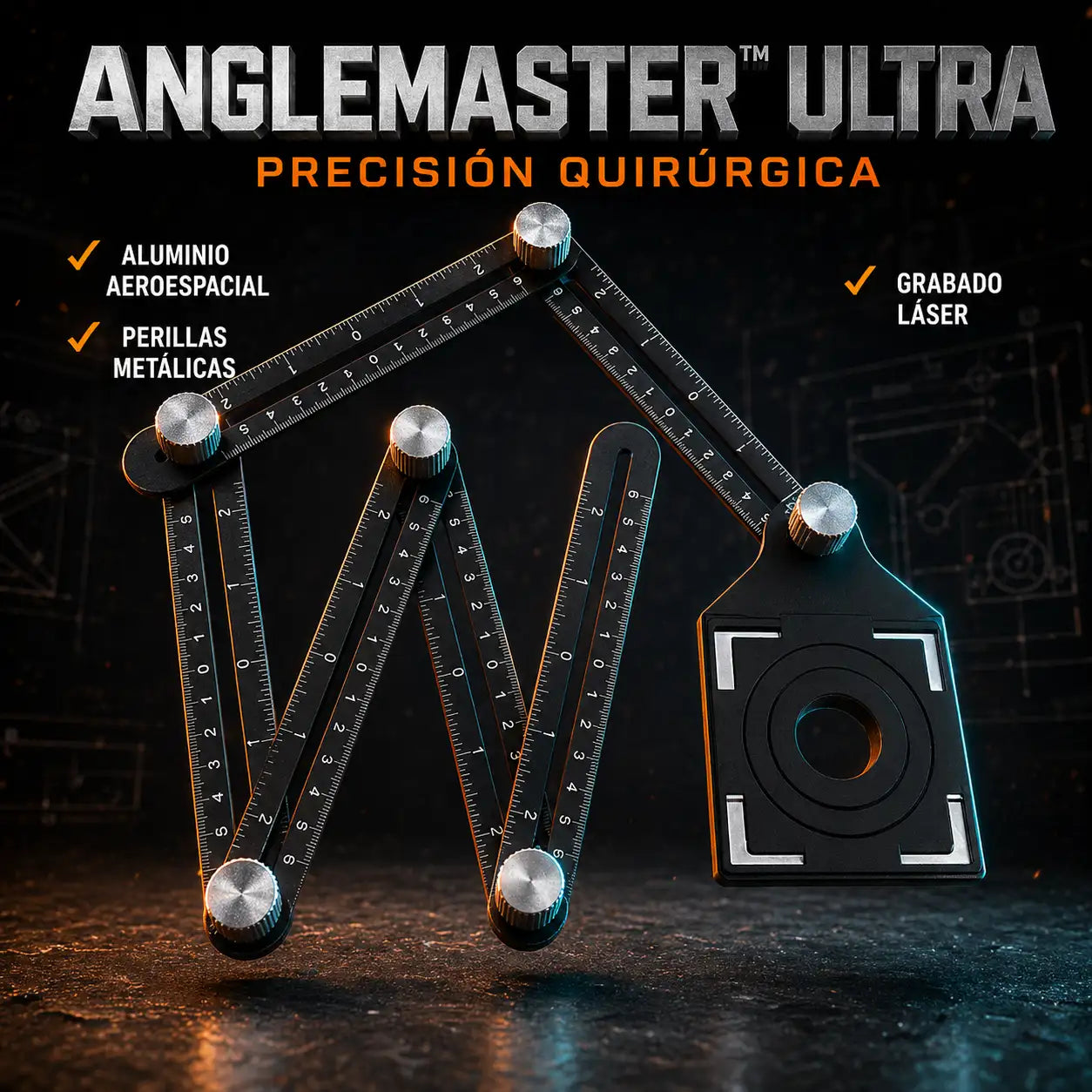 AngleMaster™ - Regla Multiángulo De Aluminio