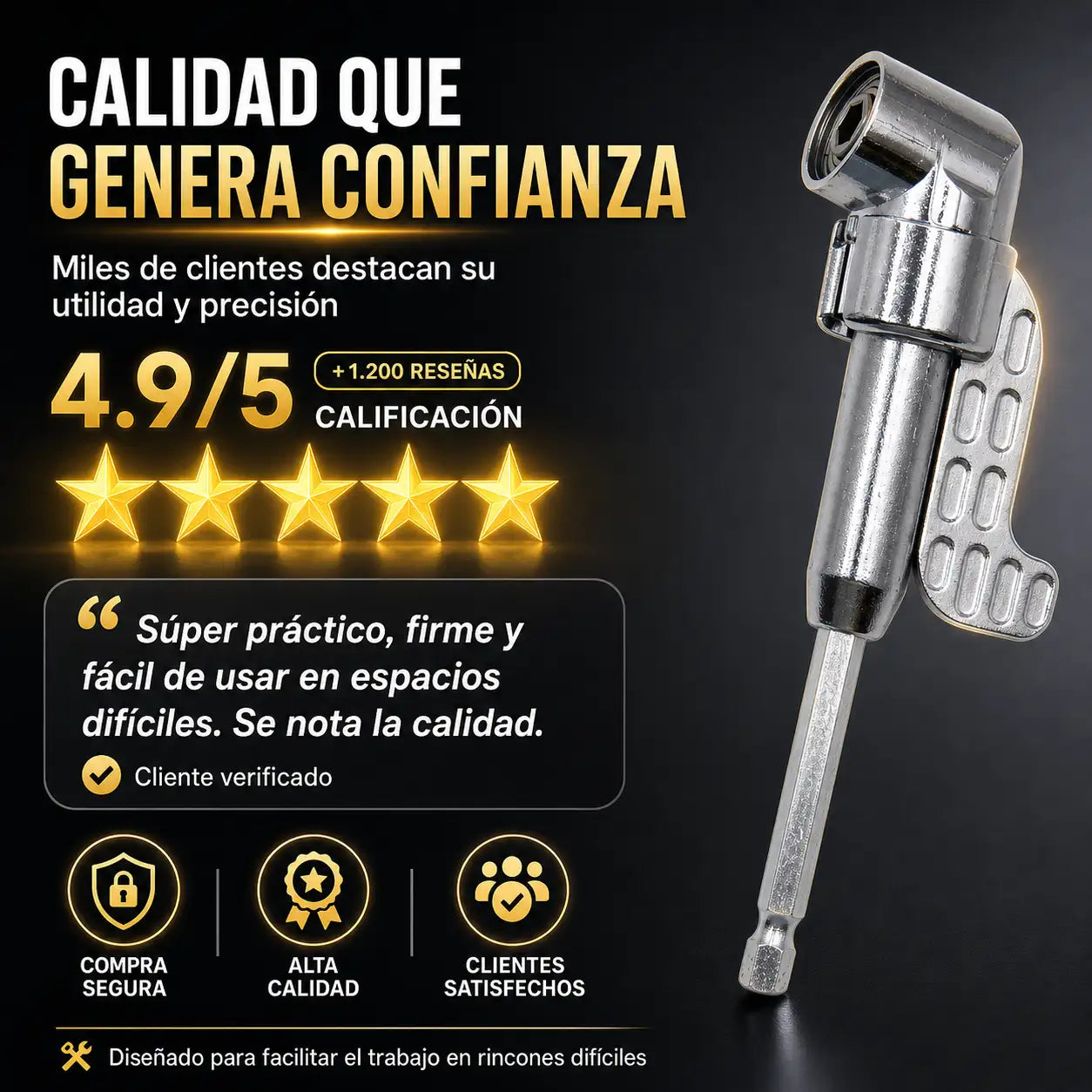 CornerMaster™ - Extención De 105 Grados Para Taladros
