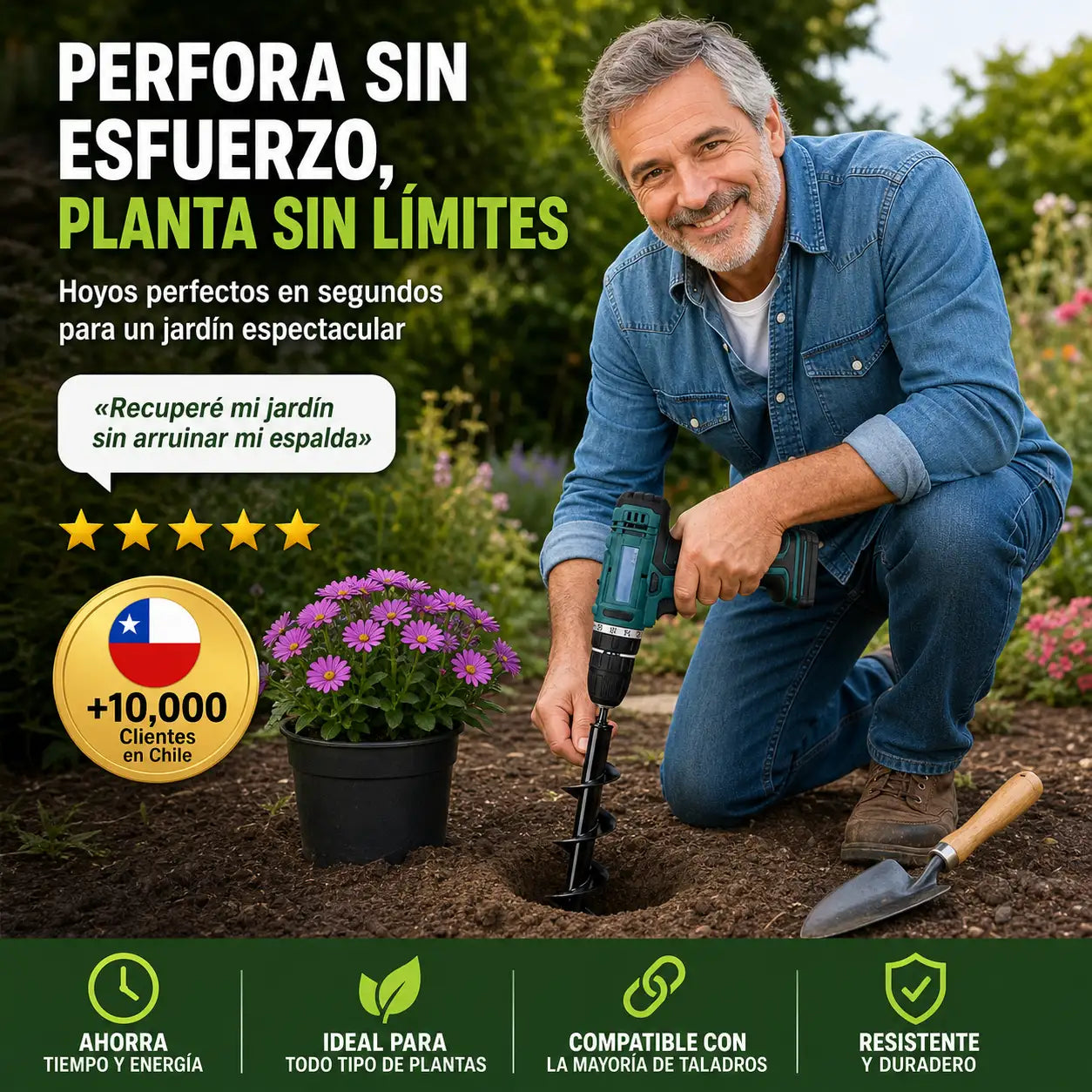 TerraDrill™ Ultra - Broca Ahoyador Para Plantar Jardin
