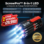 ScrewPro™ - Destornillador 8 En 1 Con Luz
