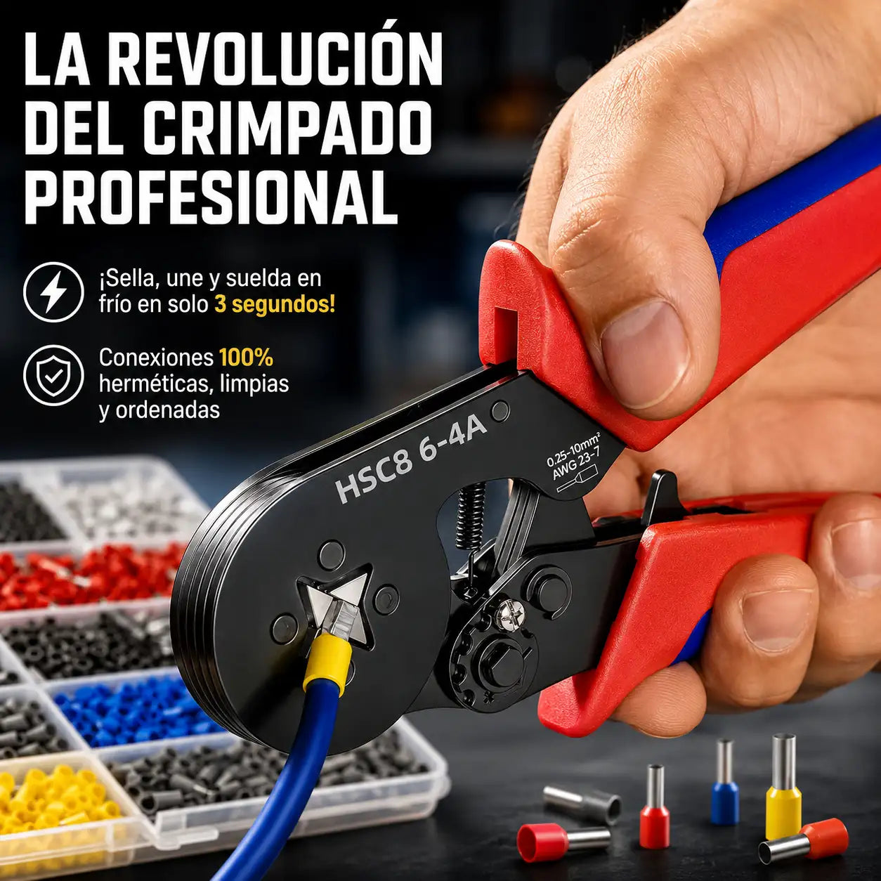 CrimpMaster™ - Alicate Crimpeadora + 1200 terminales