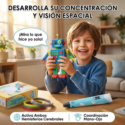 Magic 3D Pen™ - Lapiz 3D con 100 Metros filamentos