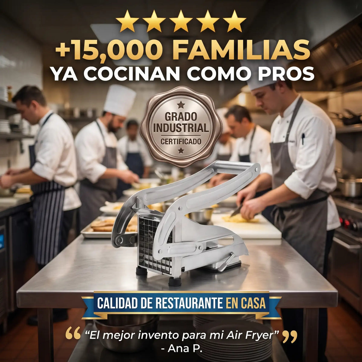UltraCut™ Pro - Cortador Papas Fritas De Acero Manual
