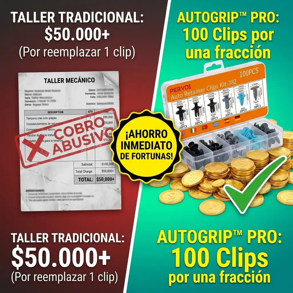 AutoGrip™ Pro - Kit Clips Plásticos Universales Para Vehículo