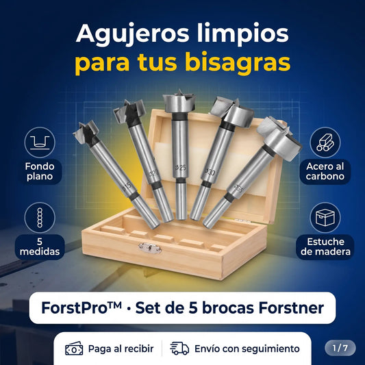 ForstPro™ - Set 5 Brocas Forstner Perforación Madera