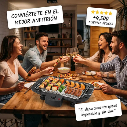 SmokeLess Grill™ - Parrilla Eléctrica de Mesa Antiadherente