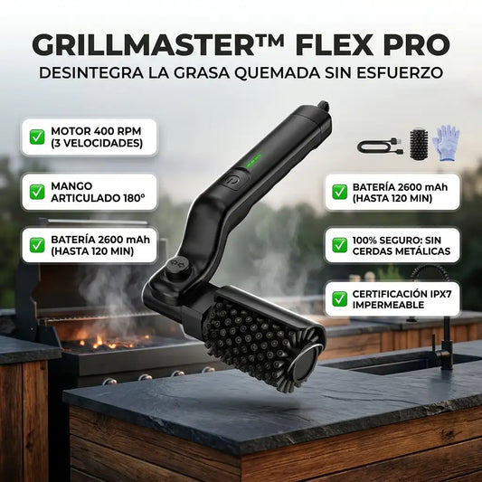 GrillMaster™ Flex Pro - Cepillo De Limpieza De Parrilla Recargable