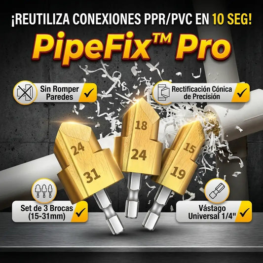 PipeFix™ Pro - Broca para recuperar conexiones de tubo pvc (Set de 3 brocas)
