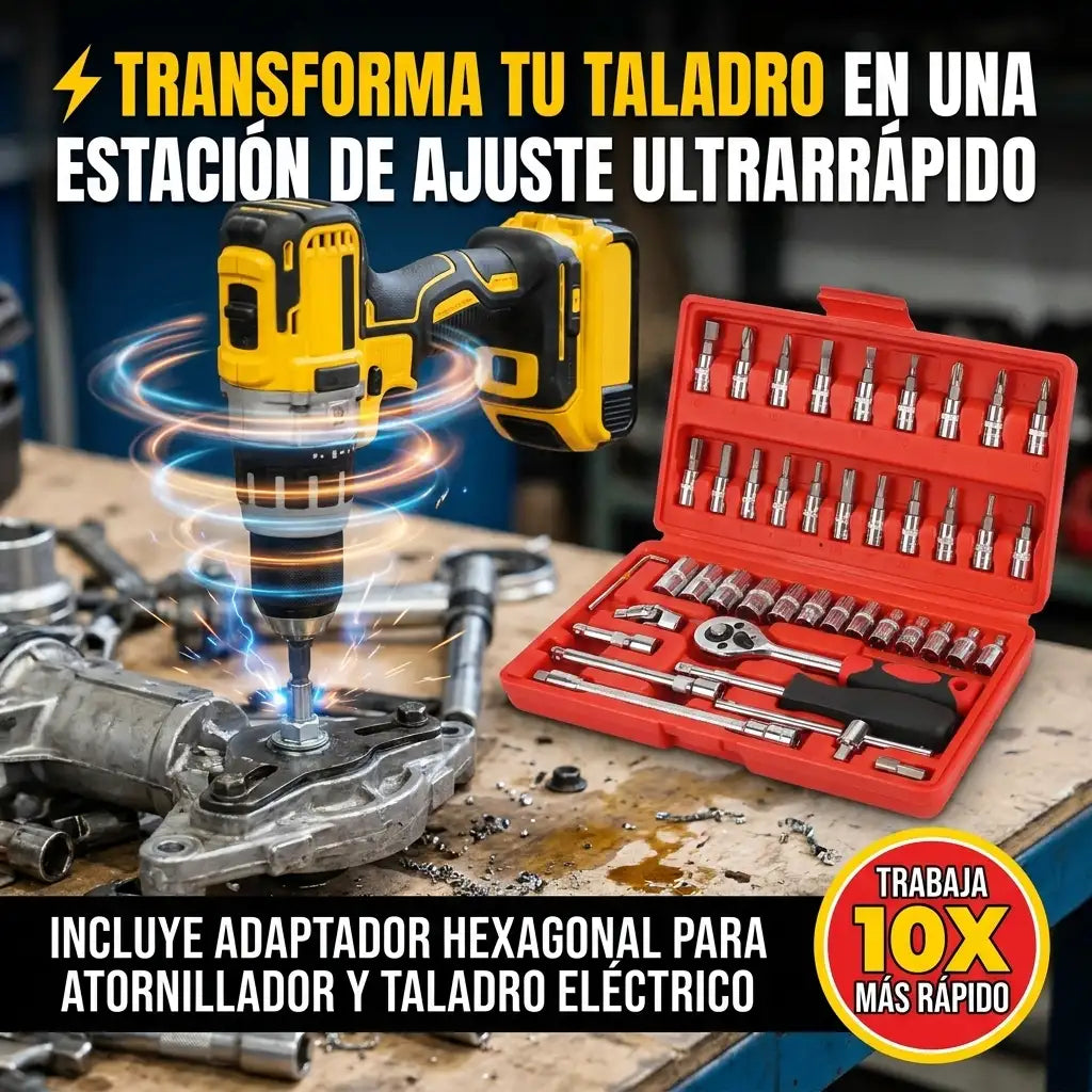 TorquePro™ - Kit de 46 herramientas mecánicas