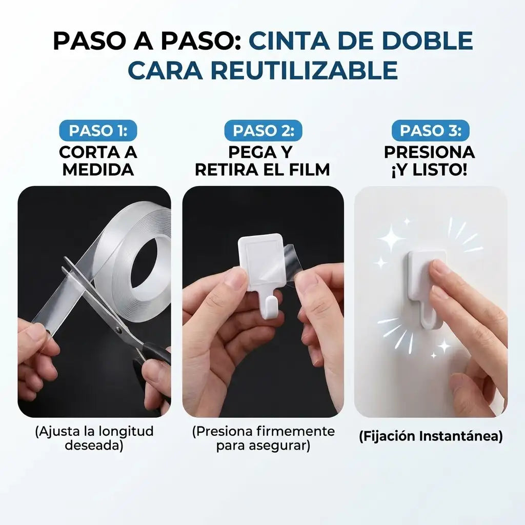 NanoGrip™ Pro - Cinta adhesiva doble contacto (Pack 2 unidades)