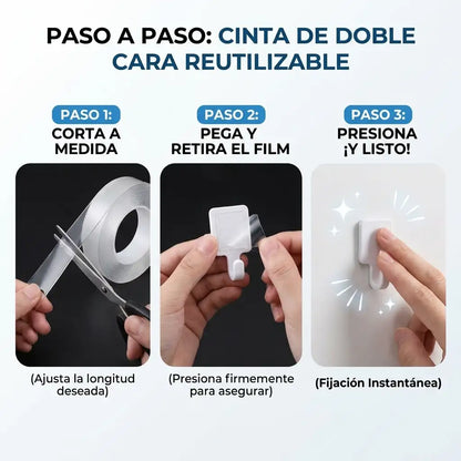 NanoGrip™ Pro - Cinta adhesiva doble contacto (Pack 2 unidades)
