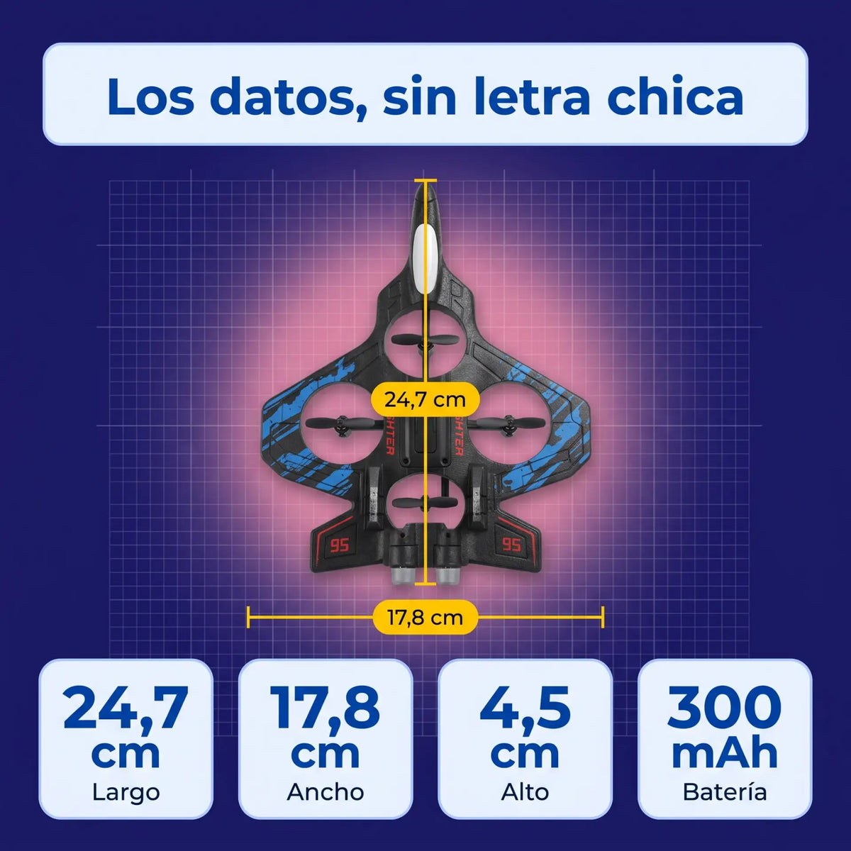 AeroStorm - Avión drone Control Remoto