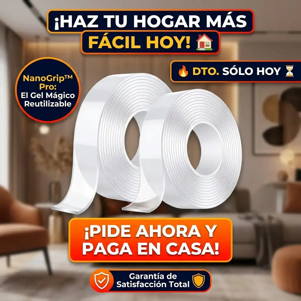 NanoGrip™ Pro - Cinta adhesiva doble contacto (Pack 2 unidades)