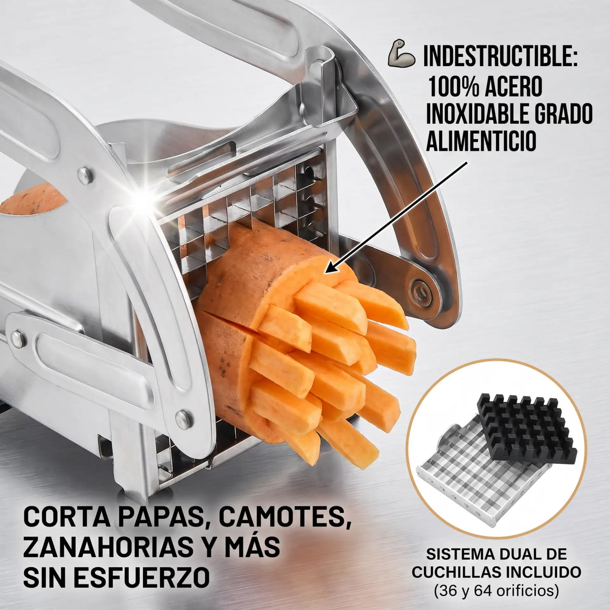 UltraCut™ Pro - Cortador Papas Fritas De Acero Manual