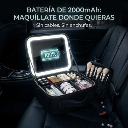 GlamCase™ Pro - Estuche Maquillaje Portátil Con Luz LED