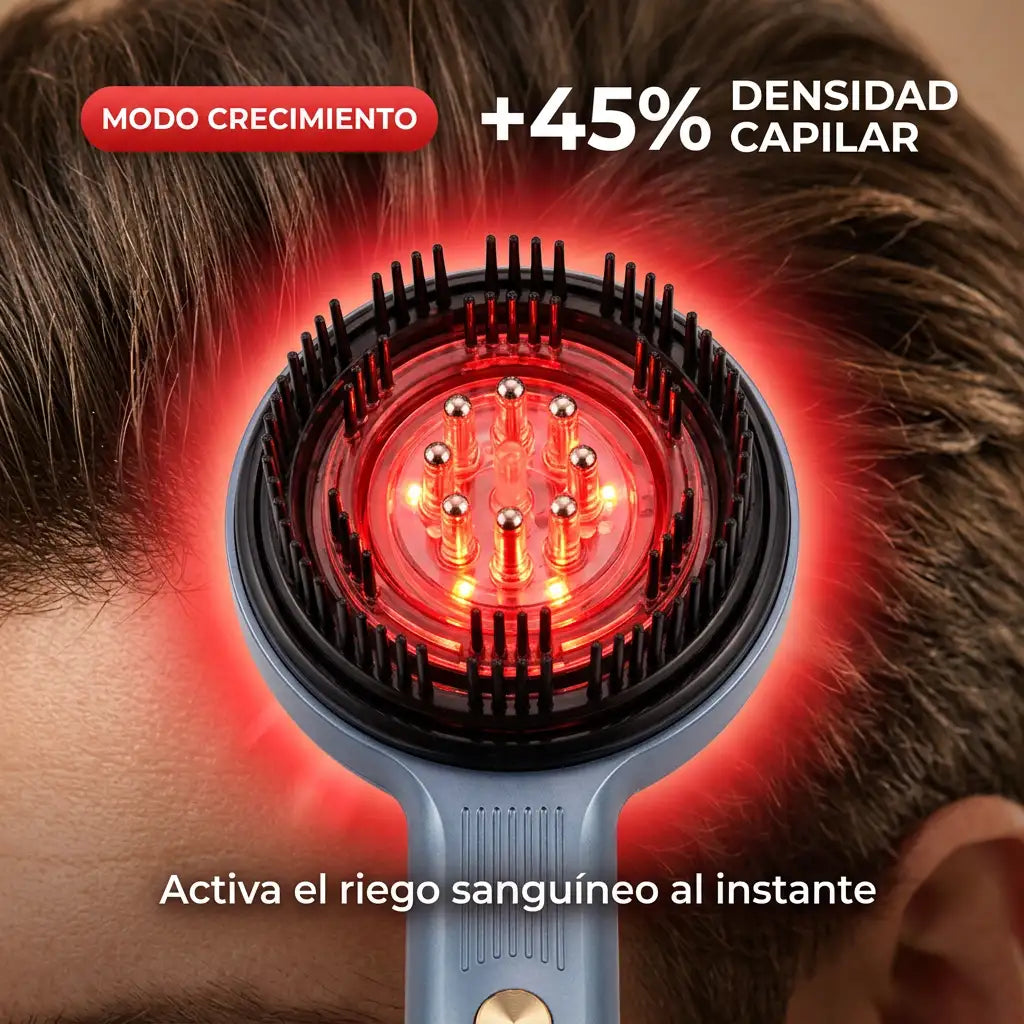 CapilarFix™ - Cepillo Masajeador Cabello Terapia Luz