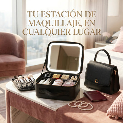 GlamCase™ Pro - Estuche Maquillaje Portátil Con Luz LED