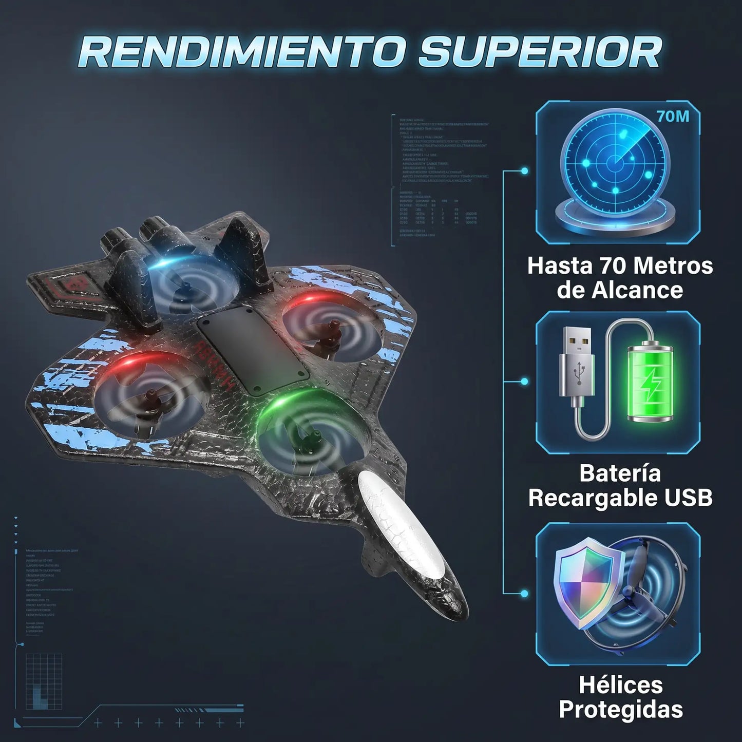 AeroStorm - Avión drone Control Remoto