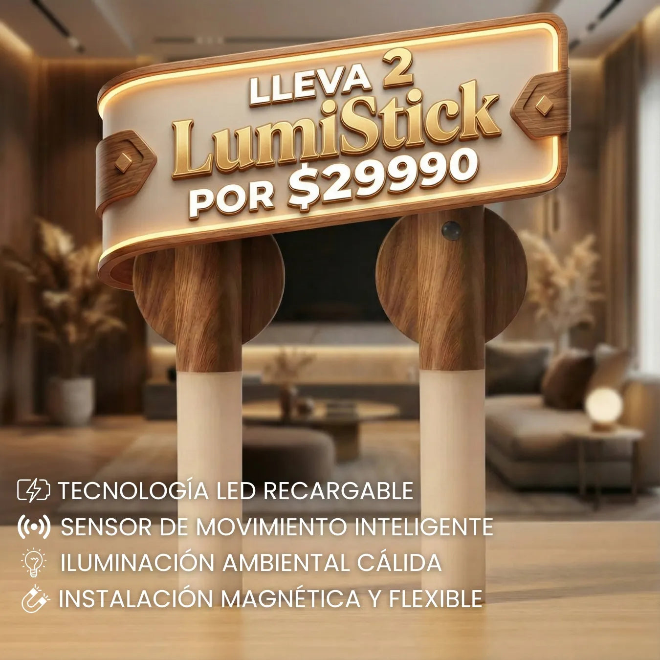 LumiStick™ Pro: Lampara Led Recargable