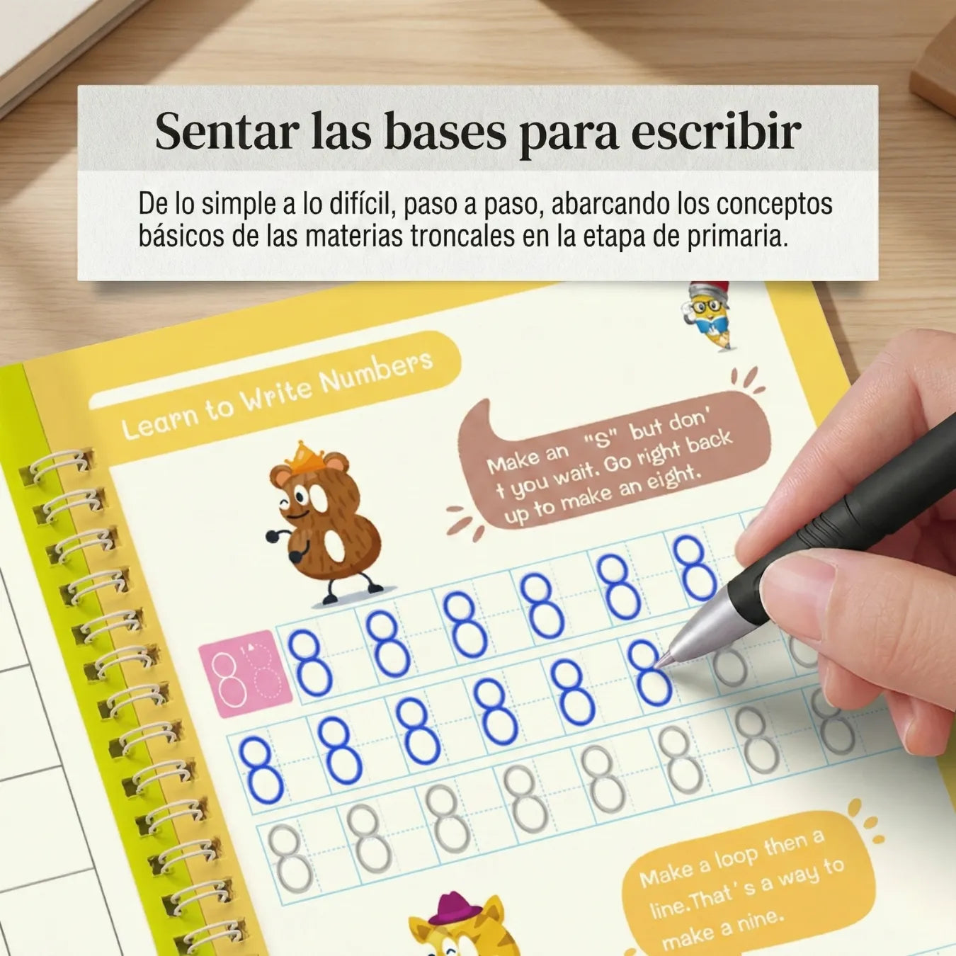 MagicWrite: Set de 4 Cuadernos Magic Caligrafía