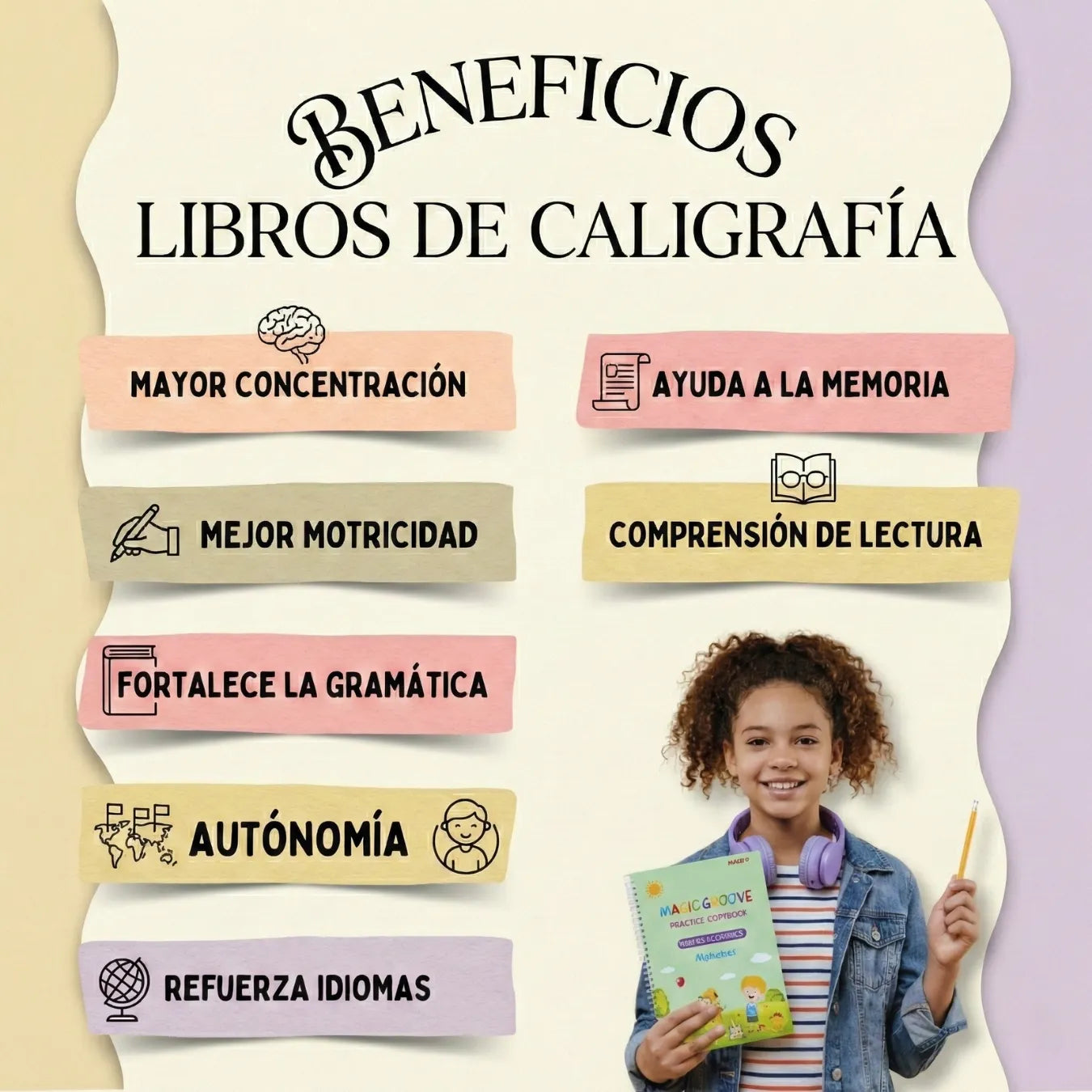 MagicWrite: Set de 4 Cuadernos Magic Caligrafía