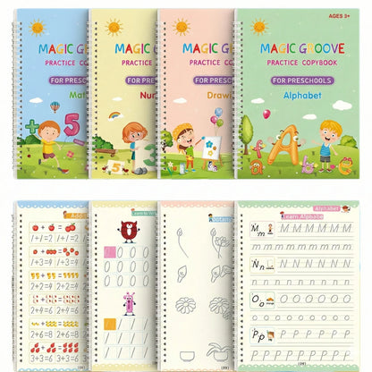 MagicWrite: Set de 4 Cuadernos Magic Caligrafía