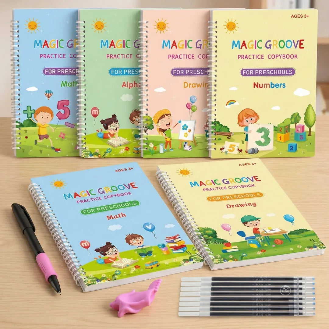 MagicWrite: Set de 4 Cuadernos Magic Caligrafía